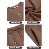 image:imageCOOFANDY Mens 2 Pieces Outfits Casual Quarter Zip Polo T Shirt and Shorts Set Athletic Jogging Summer TracksuitBrown