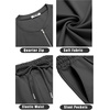 image:imageCOOFANDY Mens 2 Pieces Outfits Casual Quarter Zip Polo T Shirt and Shorts Set Athletic Jogging Summer TracksuitDark Grey