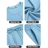 image:imageCOOFANDY Mens 2 Pieces Outfits Casual Quarter Zip Polo T Shirt and Shorts Set Athletic Jogging Summer TracksuitLight Blue