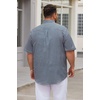 image:imageCOOFANDY Mens Big and Tall Shirts Short Sleeve Casual Button Down Plaid Shirt Wrinkle Free Dress Shirt with PocketBlackwhite