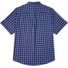 image:imageCOOFANDY Mens Big and Tall Shirts Short Sleeve Casual Button Down Plaid Shirt Wrinkle Free Dress Shirt with PocketDark Navywhite