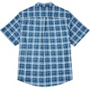 image:imageCOOFANDY Mens Big and Tall Shirts Short Sleeve Casual Button Down Plaid Shirt Wrinkle Free Dress Shirt with PocketGrey Bluewhite