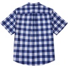 image:imageCOOFANDY Mens Big and Tall Shirts Short Sleeve Casual Button Down Plaid Shirt Wrinkle Free Dress Shirt with PocketNavywhite