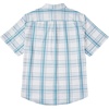 image:imageCOOFANDY Mens Big and Tall Shirts Short Sleeve Casual Button Down Plaid Shirt Wrinkle Free Dress Shirt with PocketWhiteblue