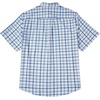 image:imageCOOFANDY Mens Big and Tall Shirts Short Sleeve Casual Button Down Plaid Shirt Wrinkle Free Dress Shirt with PocketWhitenavy
