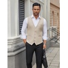 image:imageCOOFANDY Mens Business Suit Vests Slim Fit Formal Dress Waistcoat Groomsman Vest For WeddingBeige
