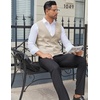 image:imageCOOFANDY Mens Business Suit Vests Slim Fit Formal Dress Waistcoat Groomsman Vest For WeddingBeige