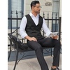 image:imageCOOFANDY Mens Business Suit Vests Slim Fit Formal Dress Waistcoat Groomsman Vest For WeddingBlack