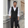 image:imageCOOFANDY Mens Business Suit Vests Slim Fit Formal Dress Waistcoat Groomsman Vest For WeddingBlack