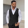 image:imageCOOFANDY Mens Business Suit Vests Slim Fit Formal Dress Waistcoat Groomsman Vest For WeddingBlack