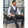 image:imageCOOFANDY Mens Business Suit Vests Slim Fit Formal Dress Waistcoat Groomsman Vest For WeddingCharcoal Gray