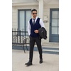 image:imageCOOFANDY Mens Business Suit Vests Slim Fit Formal Dress Waistcoat Groomsman Vest For WeddingDark Blue