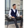 image:imageCOOFANDY Mens Business Suit Vests Slim Fit Formal Dress Waistcoat Groomsman Vest For WeddingDark Blue