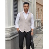 image:imageCOOFANDY Mens Business Suit Vests Slim Fit Formal Dress Waistcoat Groomsman Vest For WeddingLight Gray
