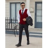 image:imageCOOFANDY Mens Business Suit Vests Slim Fit Formal Dress Waistcoat Groomsman Vest For WeddingWine Red