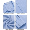 image:imageCOOFANDY Mens Button Down Shirt Long Sleeve Untucked Shirts Summer Casual Dress ShirtsAndromeda Blue