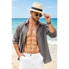 image:imageCOOFANDY Mens Button Down Shirt Long Sleeve Untucked Shirts Summer Casual Dress ShirtsGranite Gray