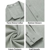 image:imageCOOFANDY Mens Button Down Shirt Long Sleeve Untucked Shirts Summer Casual Dress ShirtsSage Green