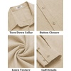 image:imageCOOFANDY Mens Button Down Shirt Long Sleeve Untucked Shirts Summer Casual Dress ShirtsShortbread