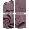 image:imageCOOFANDY Mens Button Down Shirt Long Sleeve Untucked Shirts Summer Casual Dress ShirtsTawny Port