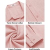 image:imageCOOFANDY Mens Button Down Shirt Long Sleeve Untucked Shirts Summer Casual Dress ShirtsVeiled Rose