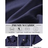 image:imageCOOFANDY Mens Button Down Shirt Short Sleeve Casual Shirts Linen Textured Summer Beach ShirtsNavy Blue