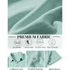 image:imageCOOFANDY Mens Button Down Shirt Short Sleeve Casual Shirts Linen Textured Summer Beach ShirtsSage Green