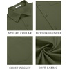 image:imageCOOFANDY Mens Button Down Shirts Short Sleeve Casual Dress Shirts Untucked Summer Shirt with PocketArmy Green