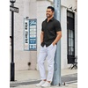image:imageCOOFANDY Mens Button Down Shirts Short Sleeve Casual Dress Shirts Untucked Summer Shirt with PocketBlack