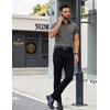 image:imageCOOFANDY Mens Button Down Shirts Short Sleeve Casual Dress Shirts Untucked Summer Shirt with PocketDark Grey