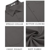 image:imageCOOFANDY Mens Button Down Shirts Short Sleeve Casual Dress Shirts Untucked Summer Shirt with PocketDark Grey