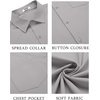 image:imageCOOFANDY Mens Button Down Shirts Short Sleeve Casual Dress Shirts Untucked Summer Shirt with PocketLight Grey