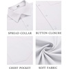 image:imageCOOFANDY Mens Button Down Shirts Short Sleeve Casual Dress Shirts Untucked Summer Shirt with PocketWhite