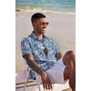 image:imageCOOFANDY Mens Button Down Short Sleeve Beach Shirts Casual Summer Button Up Cruise Vacation Linen ShirtNavy Blue Sketchy Floral