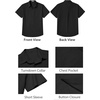 image:imageCOOFANDY Mens Button Down Short Sleeve Shirt Casual Cotton Summer Beach Wedding Linen Shirts with PocketBlack