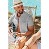 image:imageCOOFANDY Mens Button Down Short Sleeve Shirt Casual Cotton Summer Beach Wedding Linen Shirts with PocketLight Grey