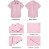 image:imageCOOFANDY Mens Button Down Short Sleeve Shirt Casual Cotton Summer Beach Wedding Linen Shirts with PocketLight Pink