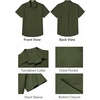 image:imageCOOFANDY Mens Button Down Short Sleeve Shirt Casual Cotton Summer Beach Wedding Linen Shirts with PocketOlive Green