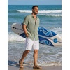 image:imageCOOFANDY Mens Button Down Short Sleeve Shirt Lightweight Casual Summer Beach Shirts with PocketArmy Green