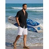 image:imageCOOFANDY Mens Button Down Short Sleeve Shirt Lightweight Casual Summer Beach Shirts with PocketBlack