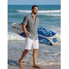 image:imageCOOFANDY Mens Button Down Short Sleeve Shirt Lightweight Casual Summer Beach Shirts with PocketDark Grey