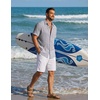 image:imageCOOFANDY Mens Button Down Short Sleeve Shirt Lightweight Casual Summer Beach Shirts with PocketLight Gray