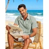 image:imageCOOFANDY Mens Button Down Short Sleeve Shirt Lightweight Casual Summer Beach Shirts with PocketLight Green