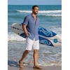 image:imageCOOFANDY Mens Button Down Short Sleeve Shirt Lightweight Casual Summer Beach Shirts with PocketNavy