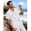 image:imageCOOFANDY Mens Button Down Short Sleeve Shirt Lightweight Casual Summer Beach Shirts with PocketWhite