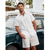 image:imageCOOFANDY Mens Button Down Short Sleeve Shirt Lightweight Casual Summer Beach Shirts with PocketWhite