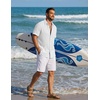 image:imageCOOFANDY Mens Button Down Short Sleeve Shirt Lightweight Casual Summer Beach Shirts with PocketWhite