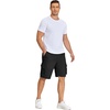 image:imageCOOFANDY Mens Cargo Shorts Casual Cotton Drawstring Short Elastic Waist Work Shorts with Multi PocketsBlack
