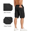 image:imageCOOFANDY Mens Cargo Shorts Casual Cotton Drawstring Short Elastic Waist Work Shorts with Multi PocketsBlack
