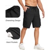 image:imageCOOFANDY Mens Cargo Shorts Casual Cotton Drawstring Short Elastic Waist Work Shorts with Multi PocketsBlack